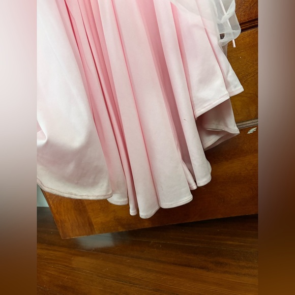 Strappy-Back Long Light Pink Prom Dress by Faviana - Picture 12 of 16